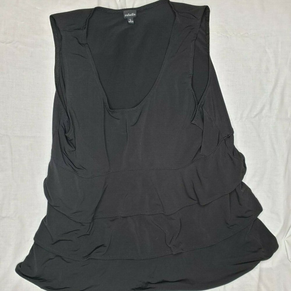 Rafaella Womens Sleeveless Top Blouse Black